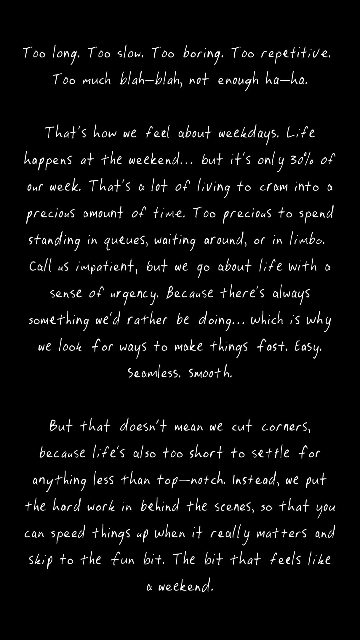 weekend manifesto