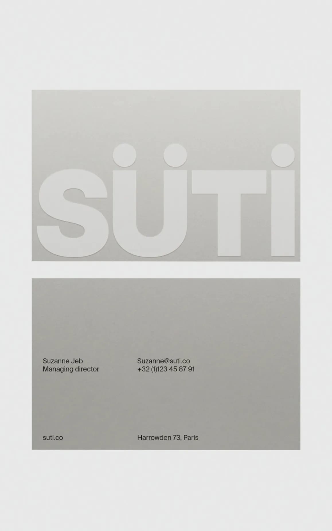 Suti business cards