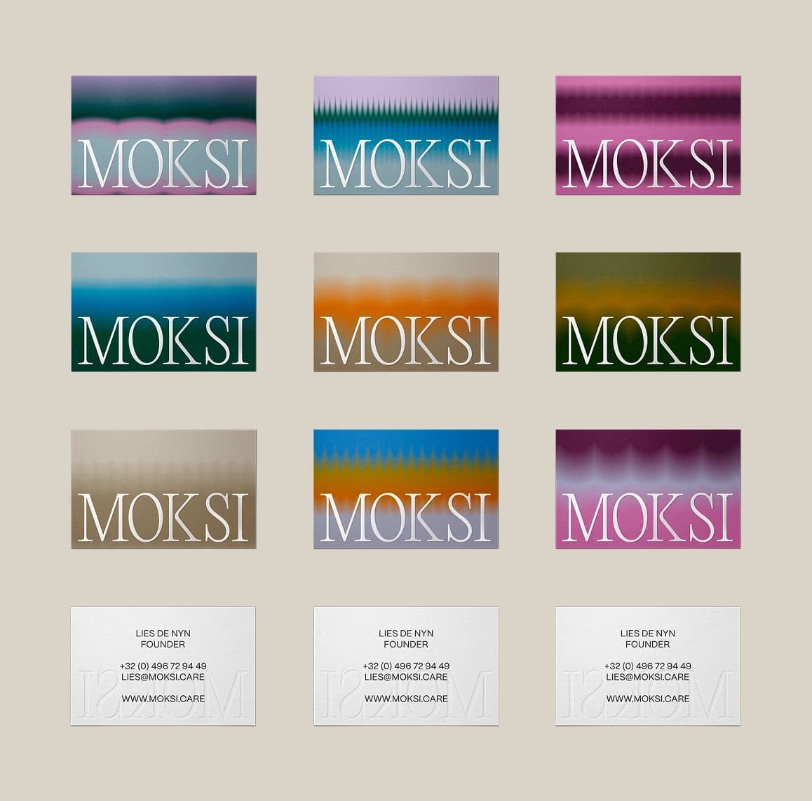 moksi business cards