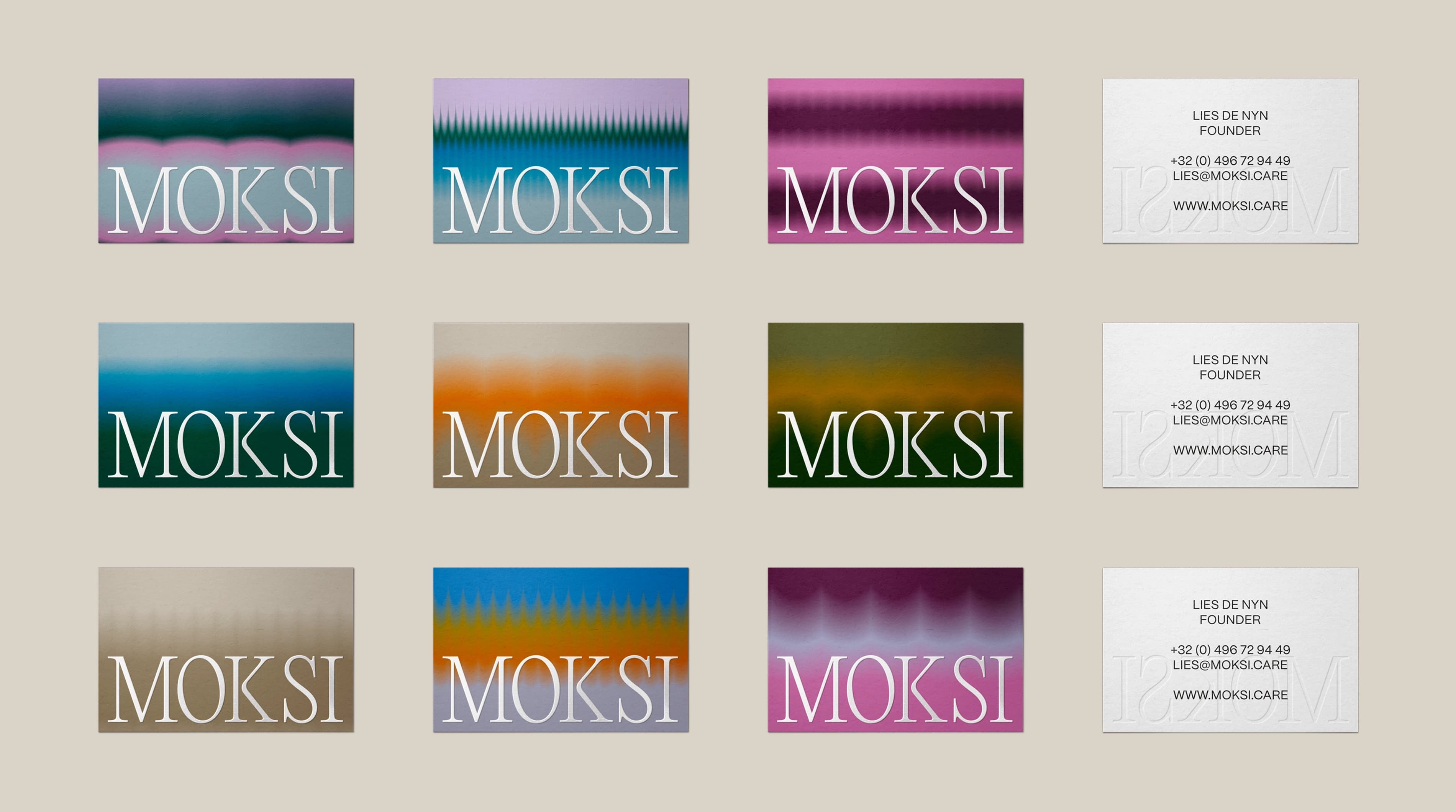 moksi business cards